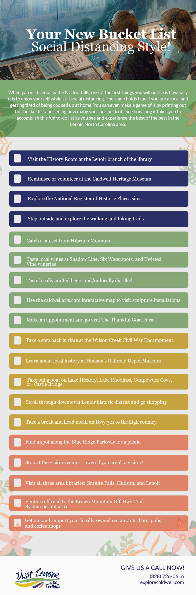 Your New Bucket List – Social Distancing Style! [infographic]